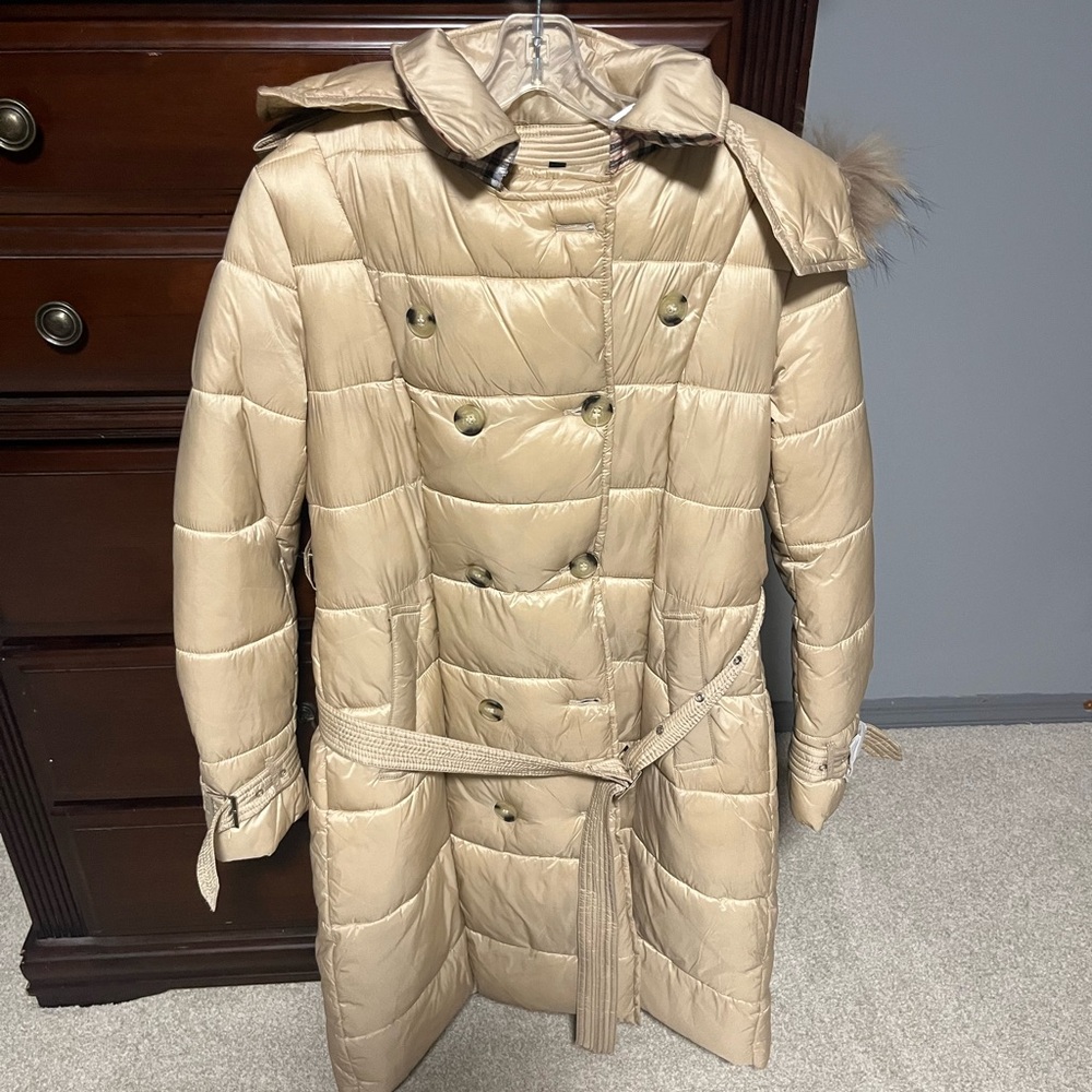 Women's Tan Puffer Coat
